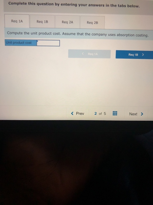 statements (LUT 1. L07-2) Lynch Company manufactures and sells a single product.