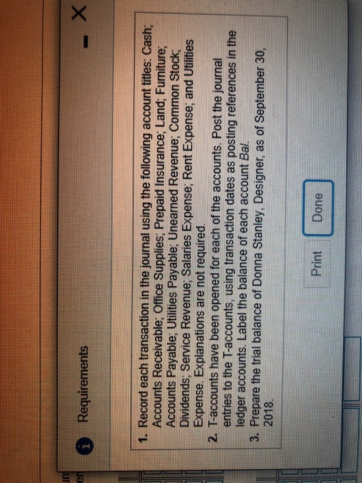 following transactions Click the icon to view the transactions) Read the Requirement