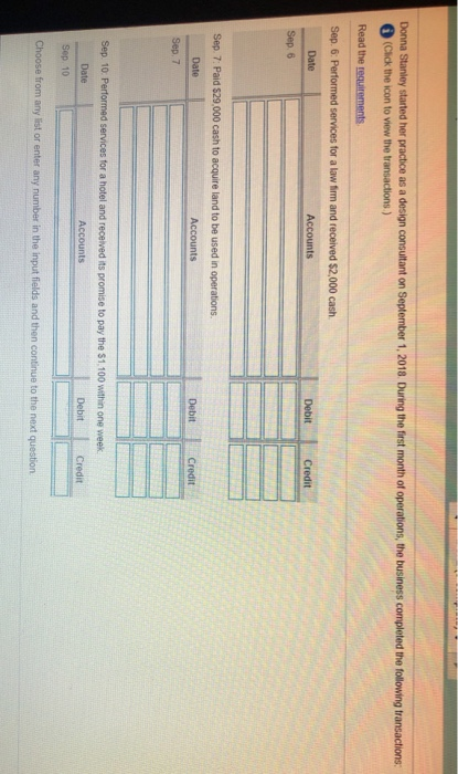 1. Record each action in the joumal using the following accounts Cash,