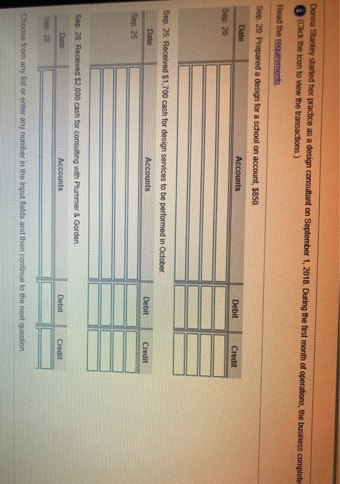 red record debts the credits to explains from altres) Sep 1 Received