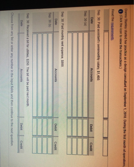 1 Sep Purchase 300 and 1.400 on account D Accounts Credit Sep