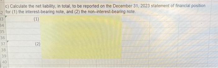 and Notes Payable The following are selected 2023 transactions for Darby Corporation