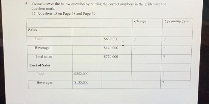  4. Please answer the below question by putting the correct numbers