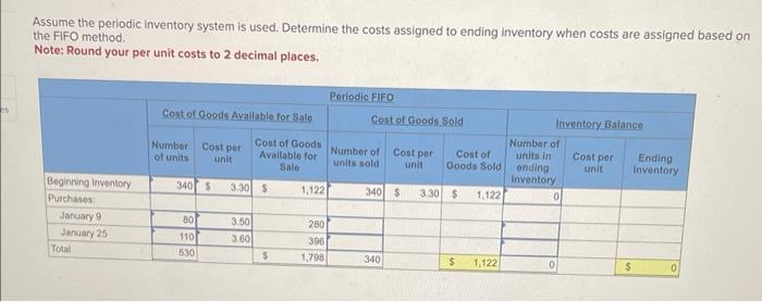 information Use the following information for the Quick Study below. (Algo) (5-7)