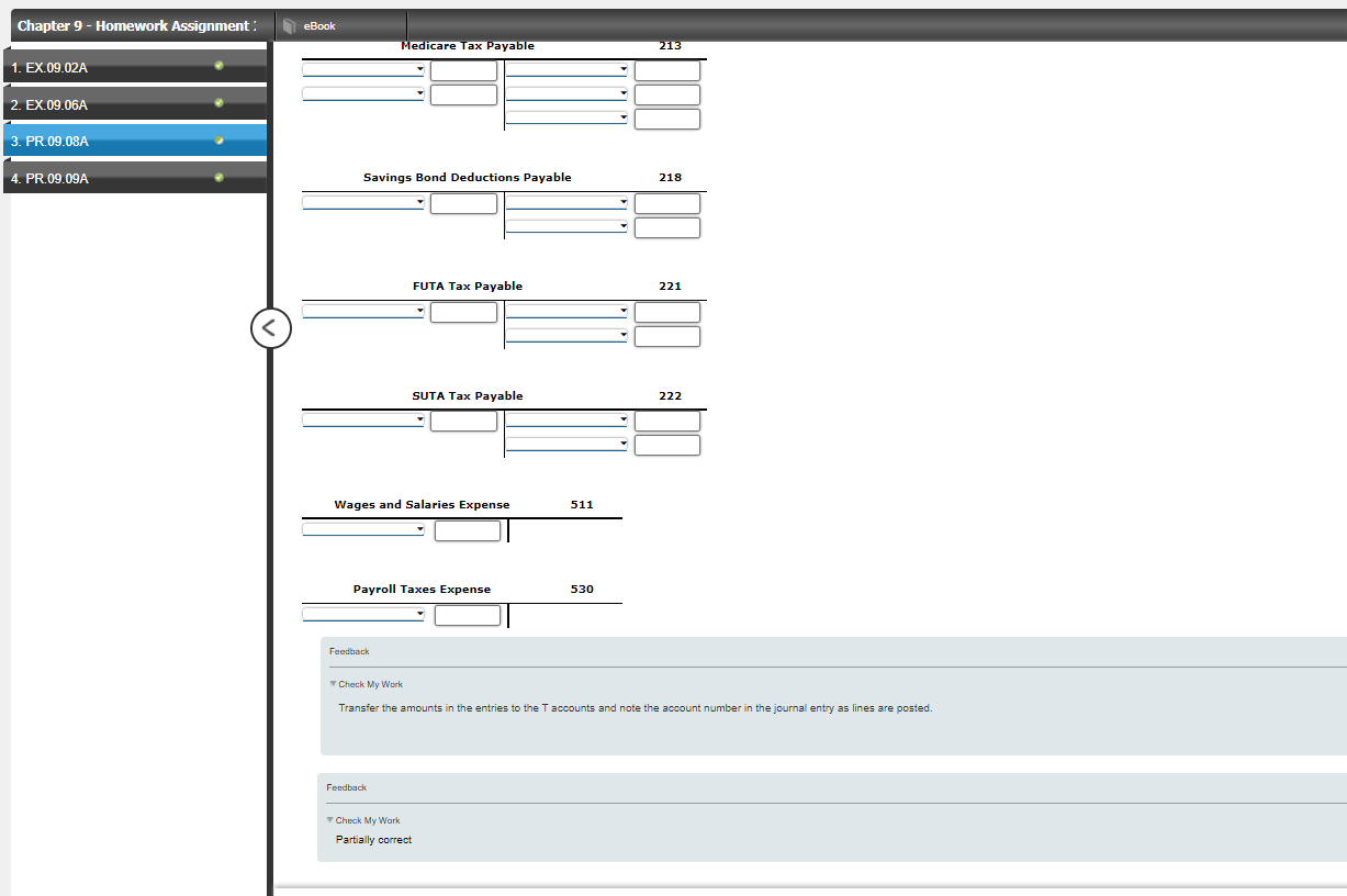 May 31. 2. EX.09.06A The accounts kept by Cascade include the following: