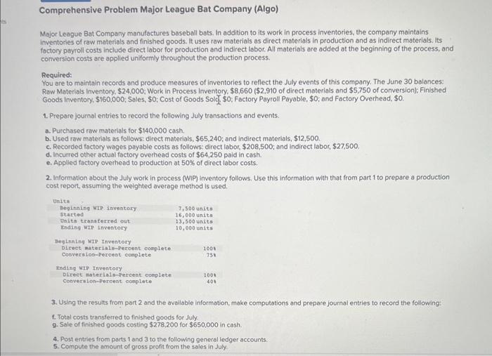 direct materials, $65,240; and indirect materials, $12,500. c. Recorded factory wages payable