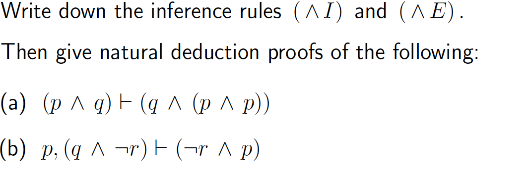  Write down the inference rules (11) and (AE). Then give natural