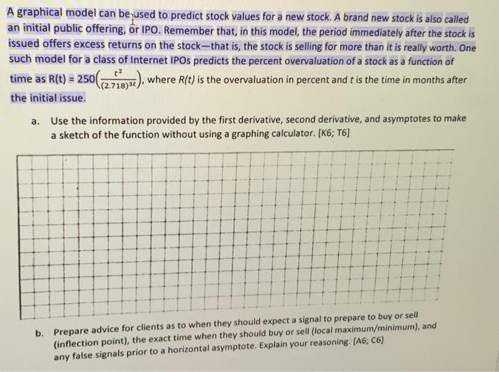  A graphical model can be used to predict stock values for