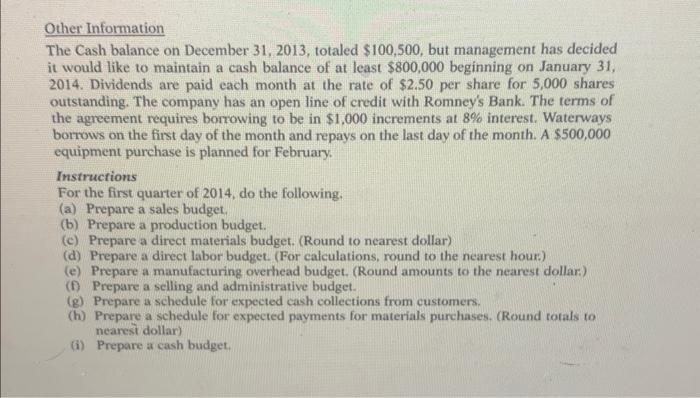 i have but am probably wrong. WCP9 Waterways Corporation is preparing its