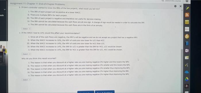Projects on the Basis of Least Cost) eBook Kim Inc. must install