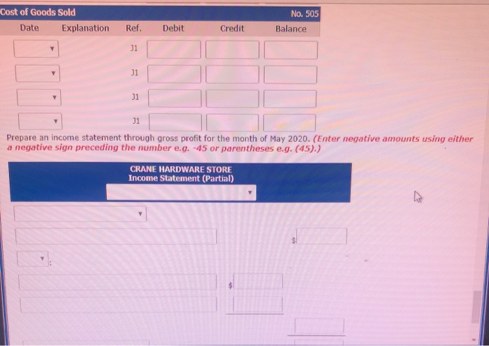 of Crane showed Cash of $5,500 and Owner's Capital of $5,500. May