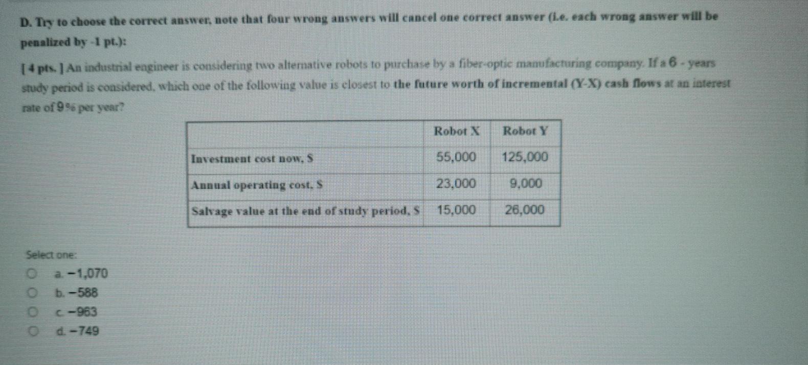 D. Try to choose the correct answer, note that four wrong