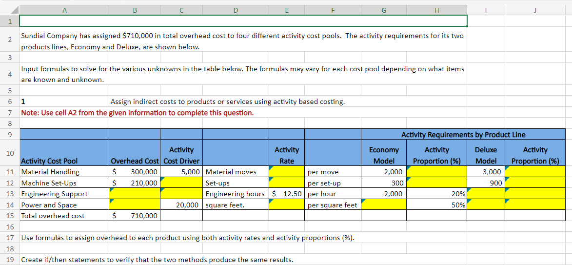 an Excel formula: 1. Begin each formula with an = sign. 2.
