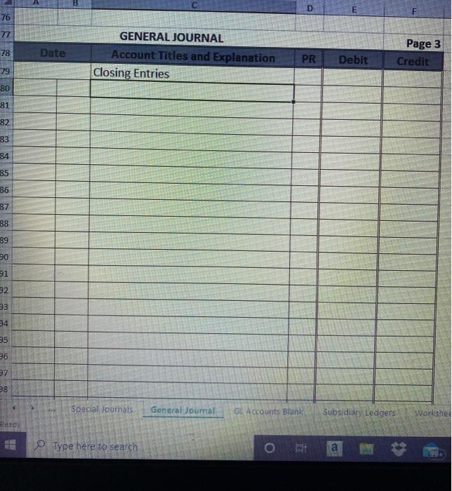 Ledger Accounts. Make sure to foot and cross foot totals at month