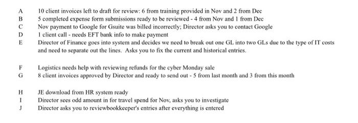 end. This is not necessarily representative. Please priortize the following by copying