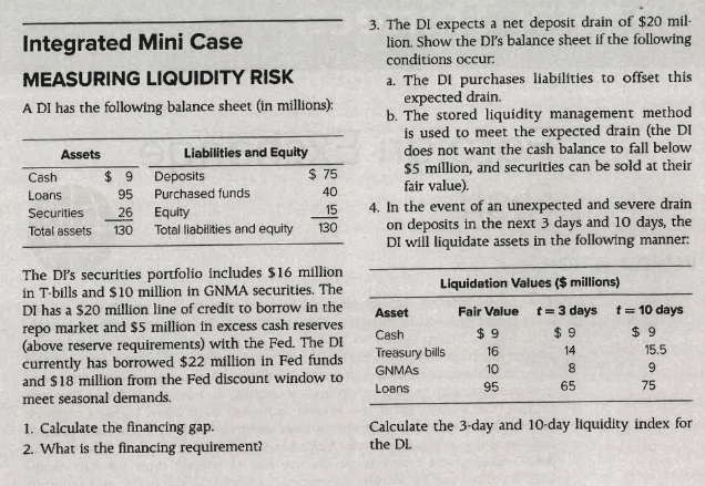 Need help with questions 1-4. Please show steps. Integrated Mini Case