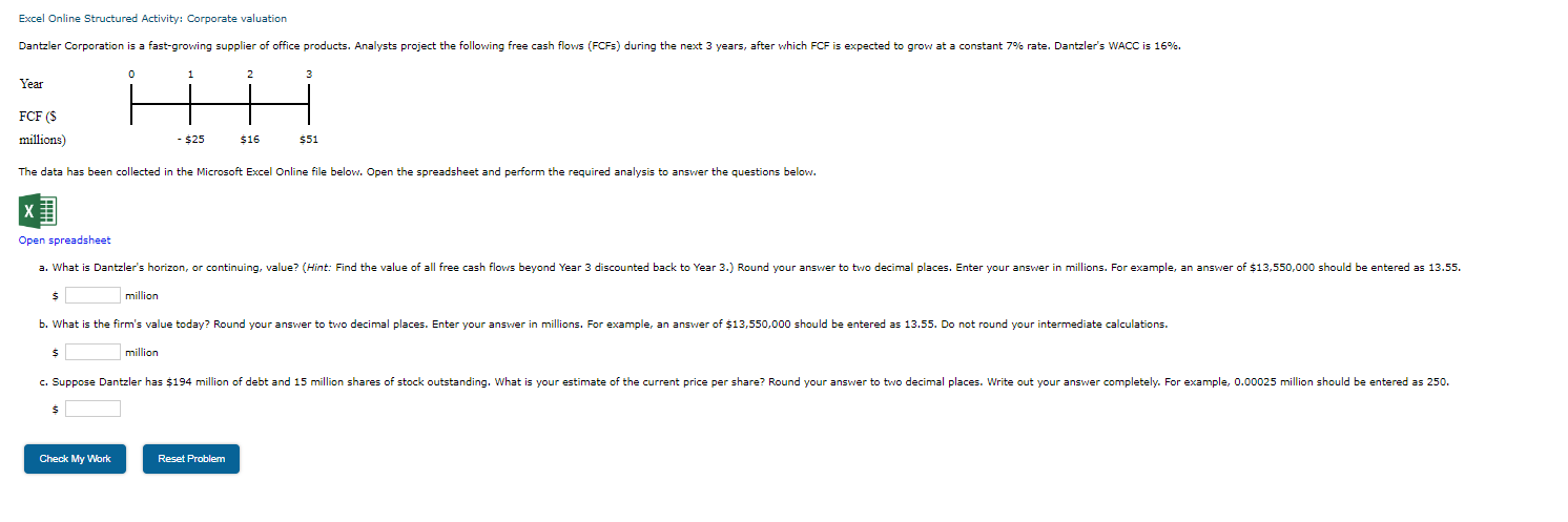  The data has been collected in the Microsoft Excel Online file