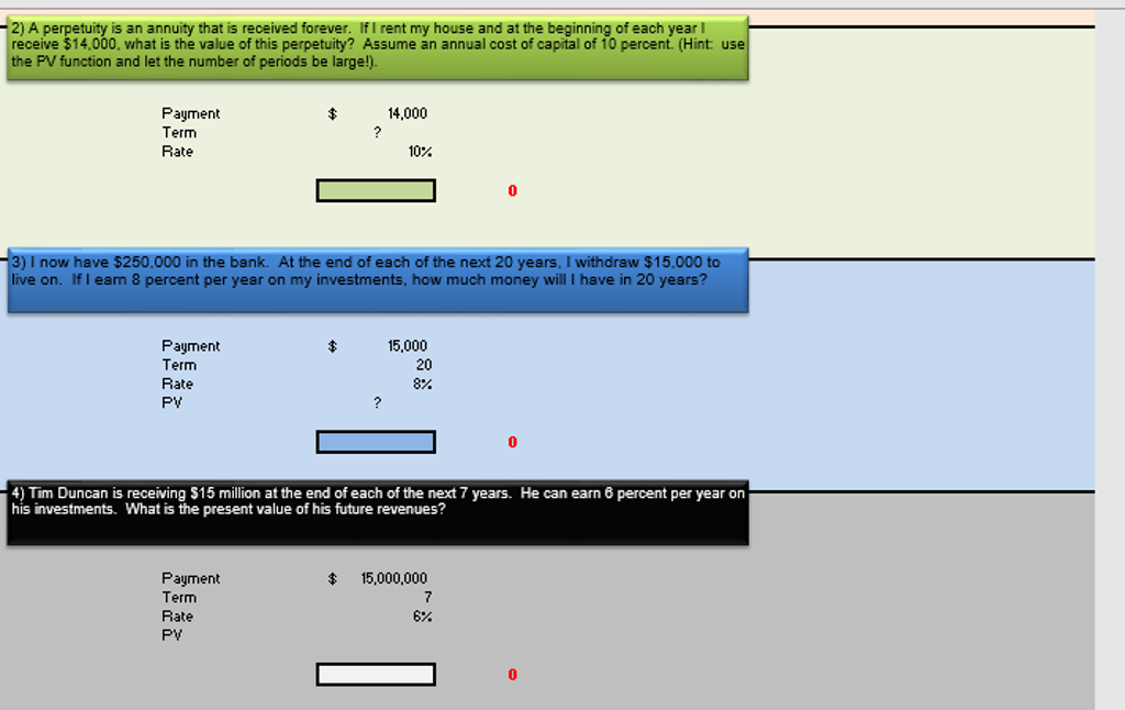 need a function on excel to get these answers if someone can