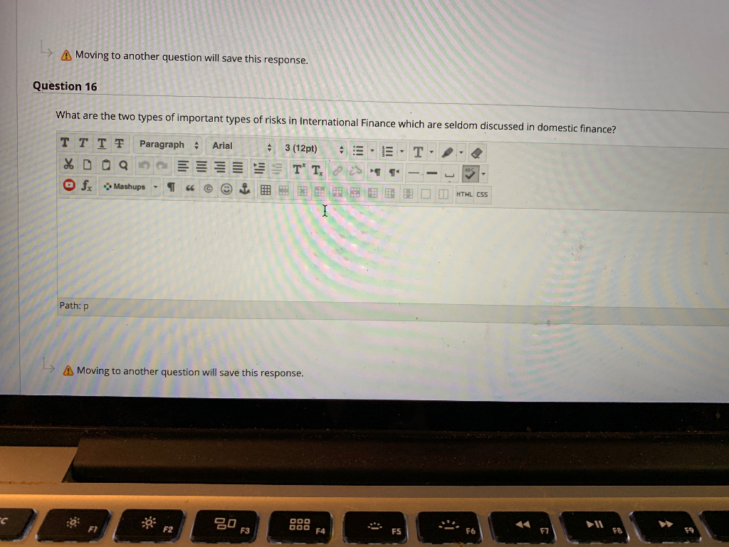 16 A Moving to another question will save this response. Question 16