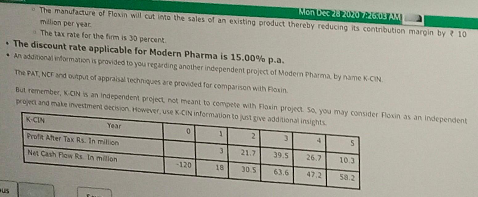 comparison only Floxin Accounting Rate of Return Eg, input as 00.00 K-CIN