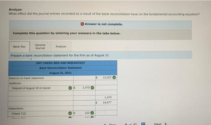 won On August 31, 20X1. the balance in the checkbook and the