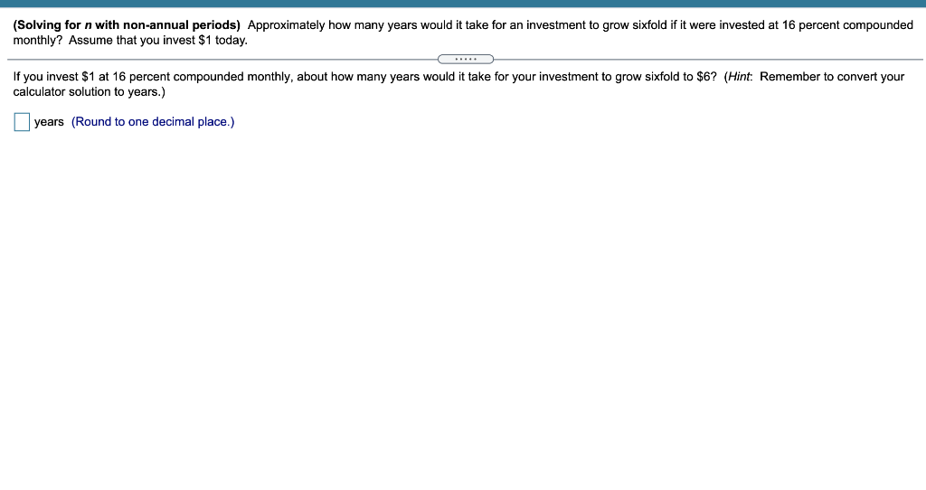 please show me how to solve these using excel (Solving for n