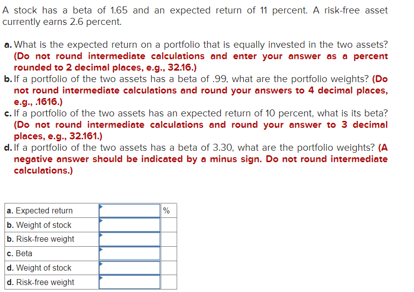 Please answer A to D showing work A stock has a
