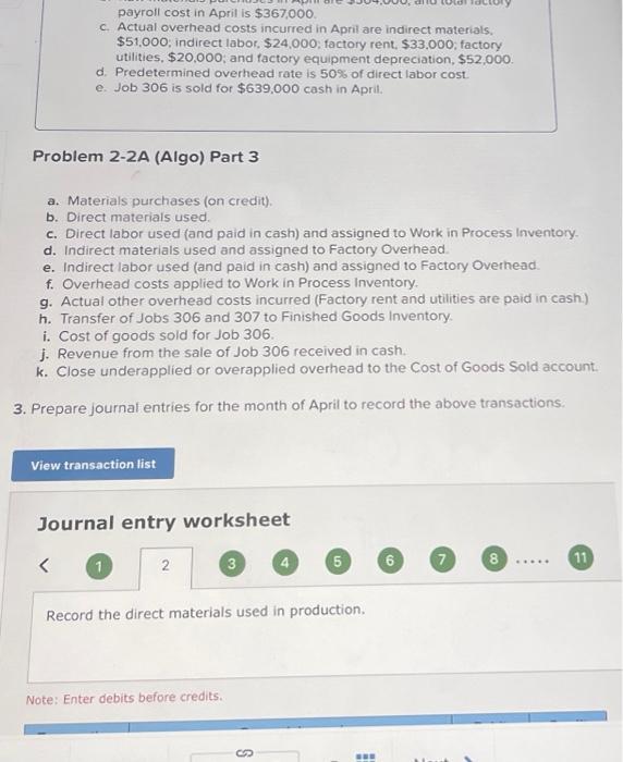 cost of goods manufactured LO P1, P2, P3, P4 [The following information
