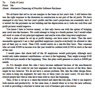 of results. Case 33 Piping Plus Curly, Maureen Mo to her friends,