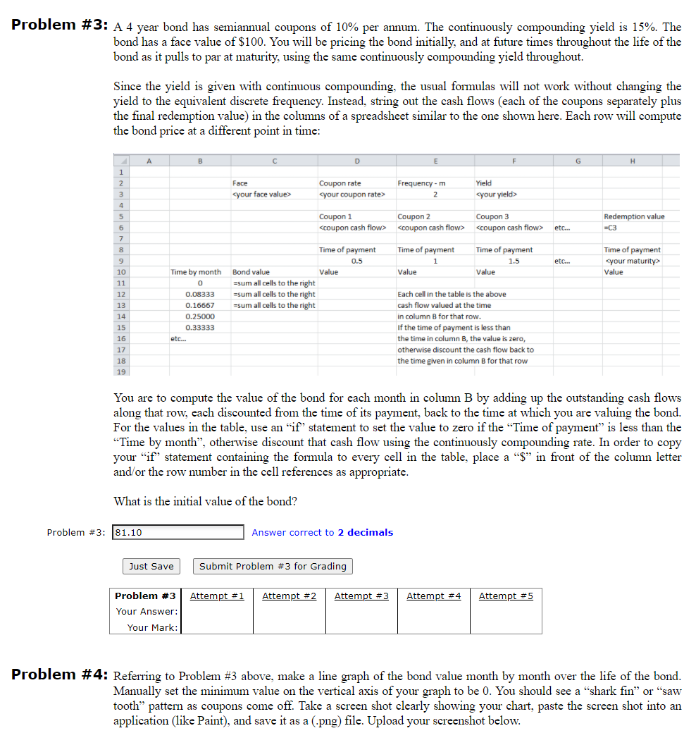  need answer for problem4 !!! not 3. Problem #3: A 4