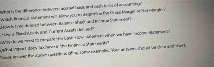 please try to answer all the points, thankyou What is the difference