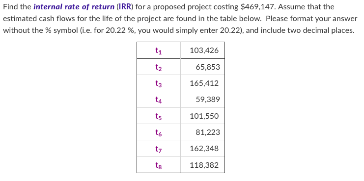 Please show how to do with excel and show work, I