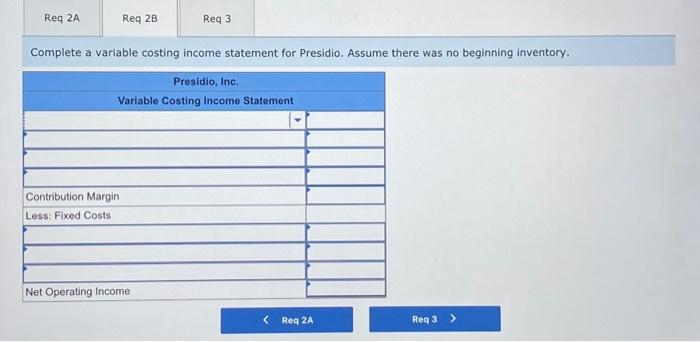 manufacturing overhead interest expense net income after taxes sales variable selling expense