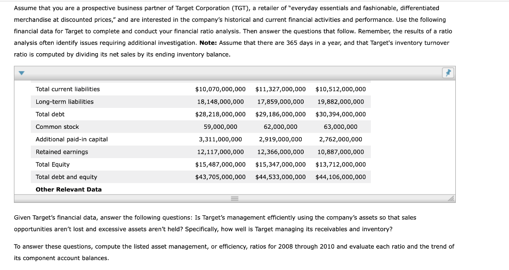 company's historical and current financial activities and performance. Use the following financial