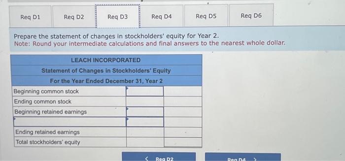 Note: Round your intermediate calculations and final answers to the nearest whole