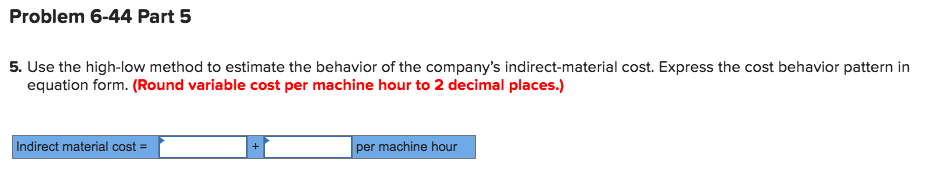 concerned about is the behavior of indirect-materials cost. She believes there is