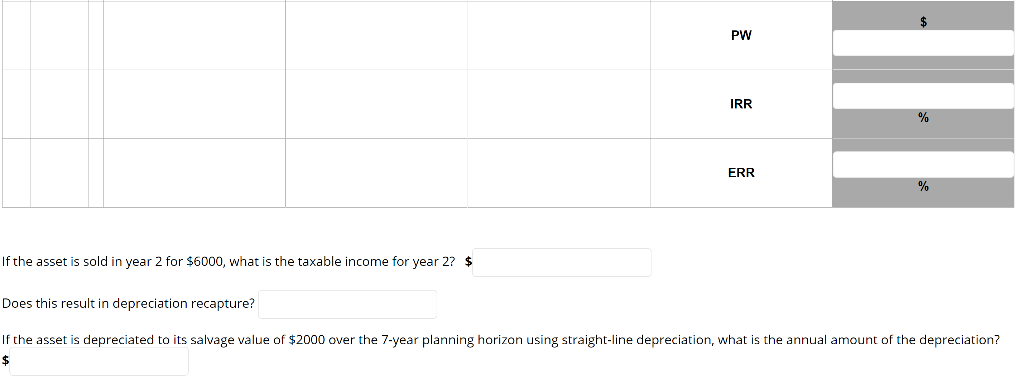 qualifies as 5-year equipment for MACRS-GDS depreciation. The BTCF profile for the