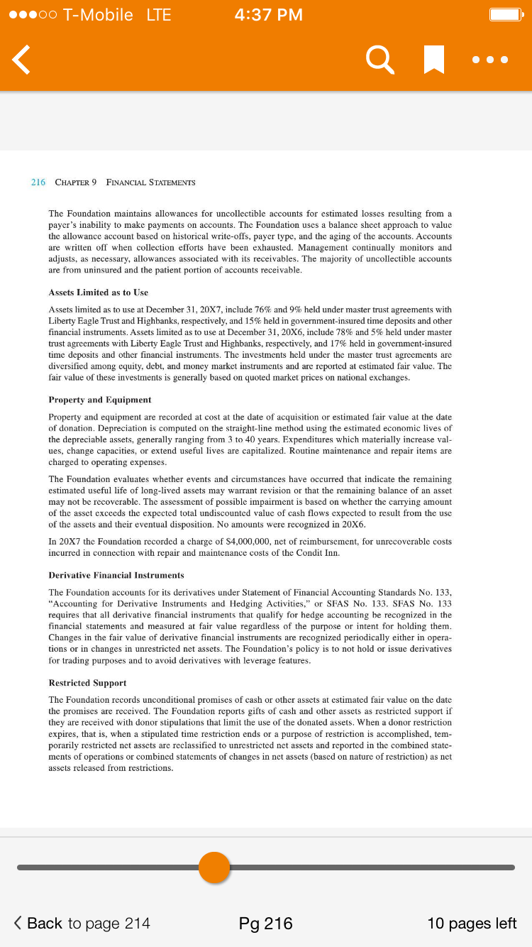 and post your responses to blackboard. Question: . Using the Financial Statements