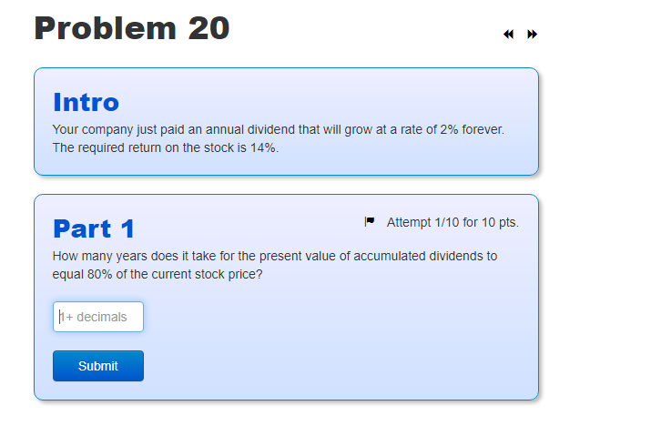  Thats the whole question. Its not missing anything Intro Your company