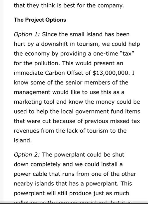 too much air pollution. I offered a few explanations to our senior
