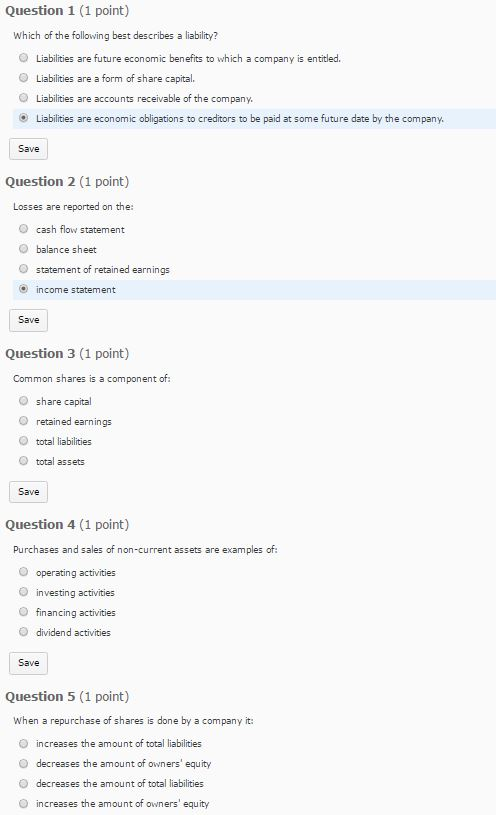  need help with basic financial system class...please Question 1 (1 point)