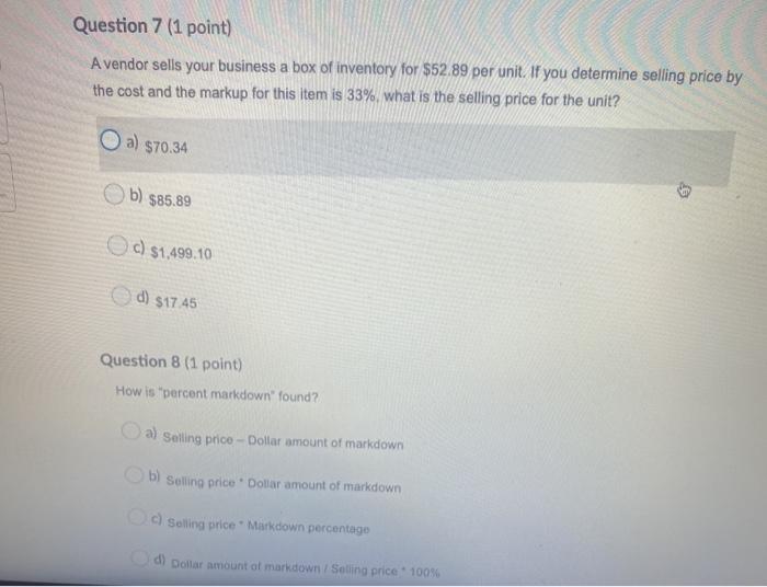 Selling price per unit + Variable cost per unit b) Selling price