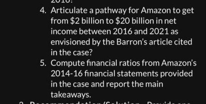  WILL UPVOTE PLEASE ANSWER BOTH 4. Articulate a pathway for Amazon