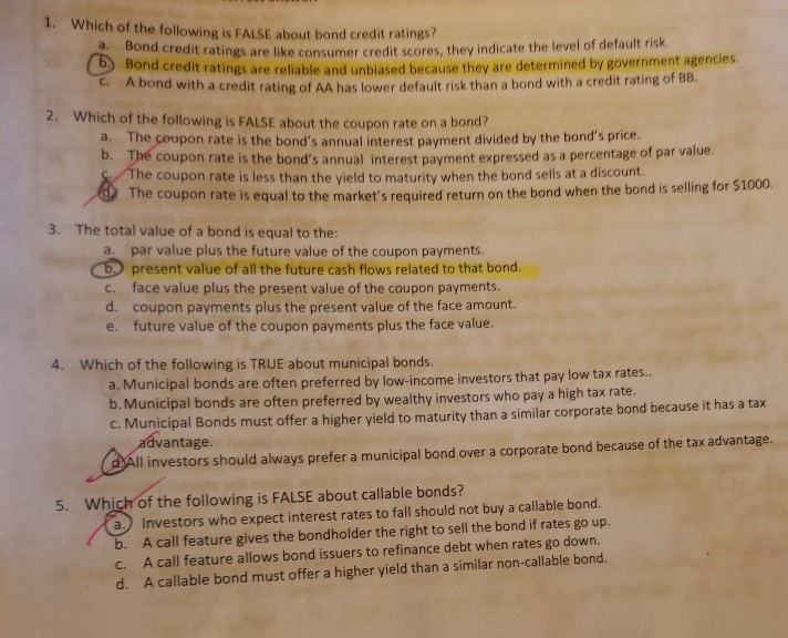 I need help with question 2, 4 and 5 please and thank