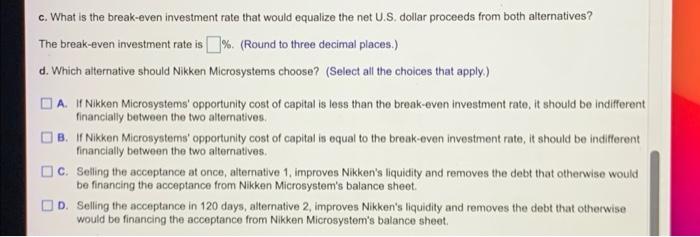 in four months and will be made with a trade acceptance from