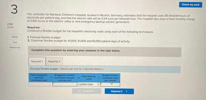 Check my work The controller for Rainbow Children's Hospital, located in