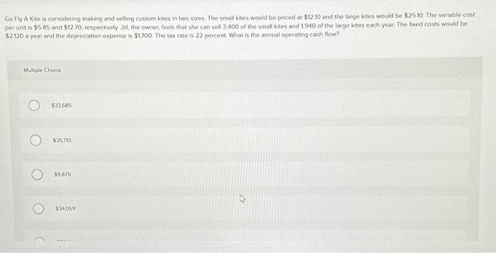  Go Fly A Kite is considering making and seling custom kies