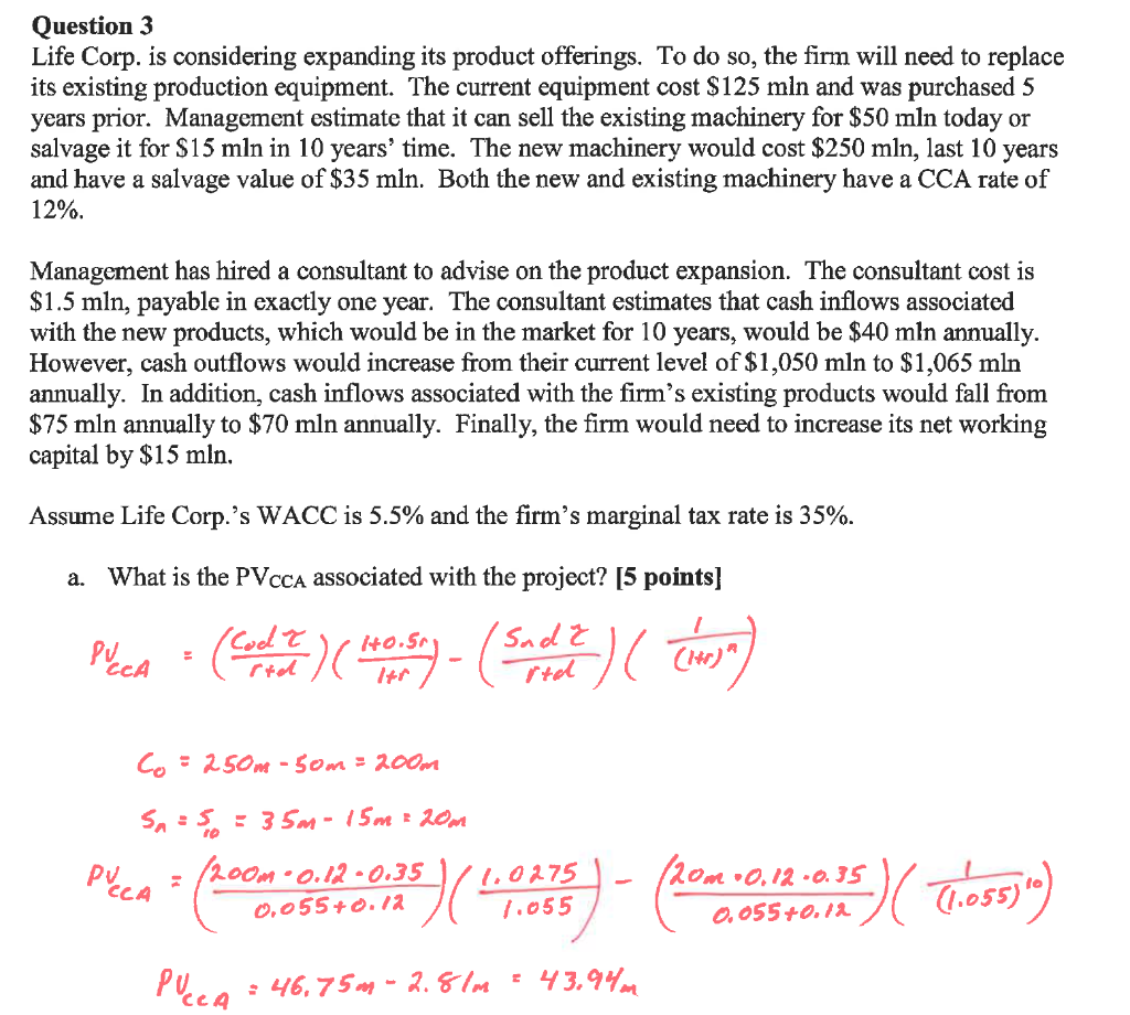 I have calculated part a) already and it is correct but I