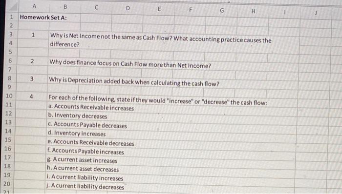 8 B D E F G H Homework Set A: 1