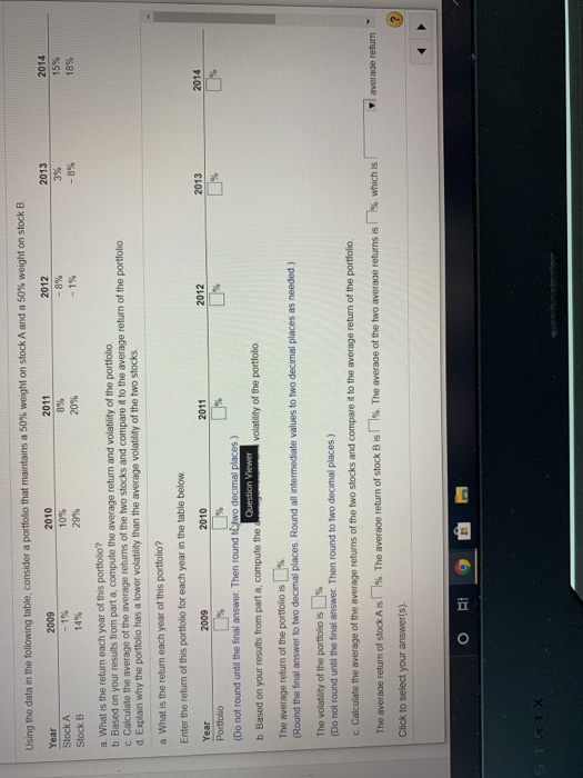  yes excel is fine Using the data in the following table,